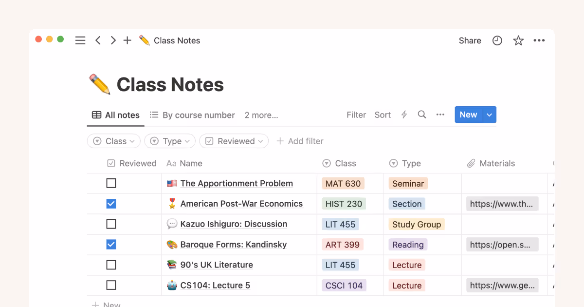 Get organized for a new semester with Notion