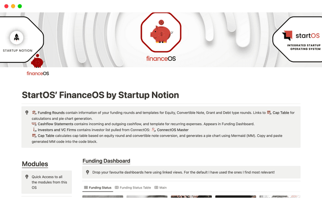 StartOS’ FinanceOS by Startup Notion