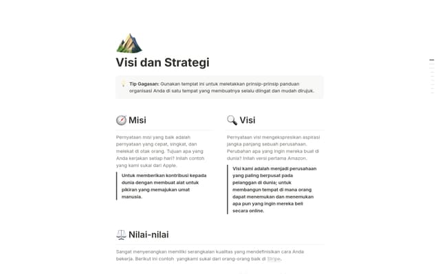 Visi dan Strategi