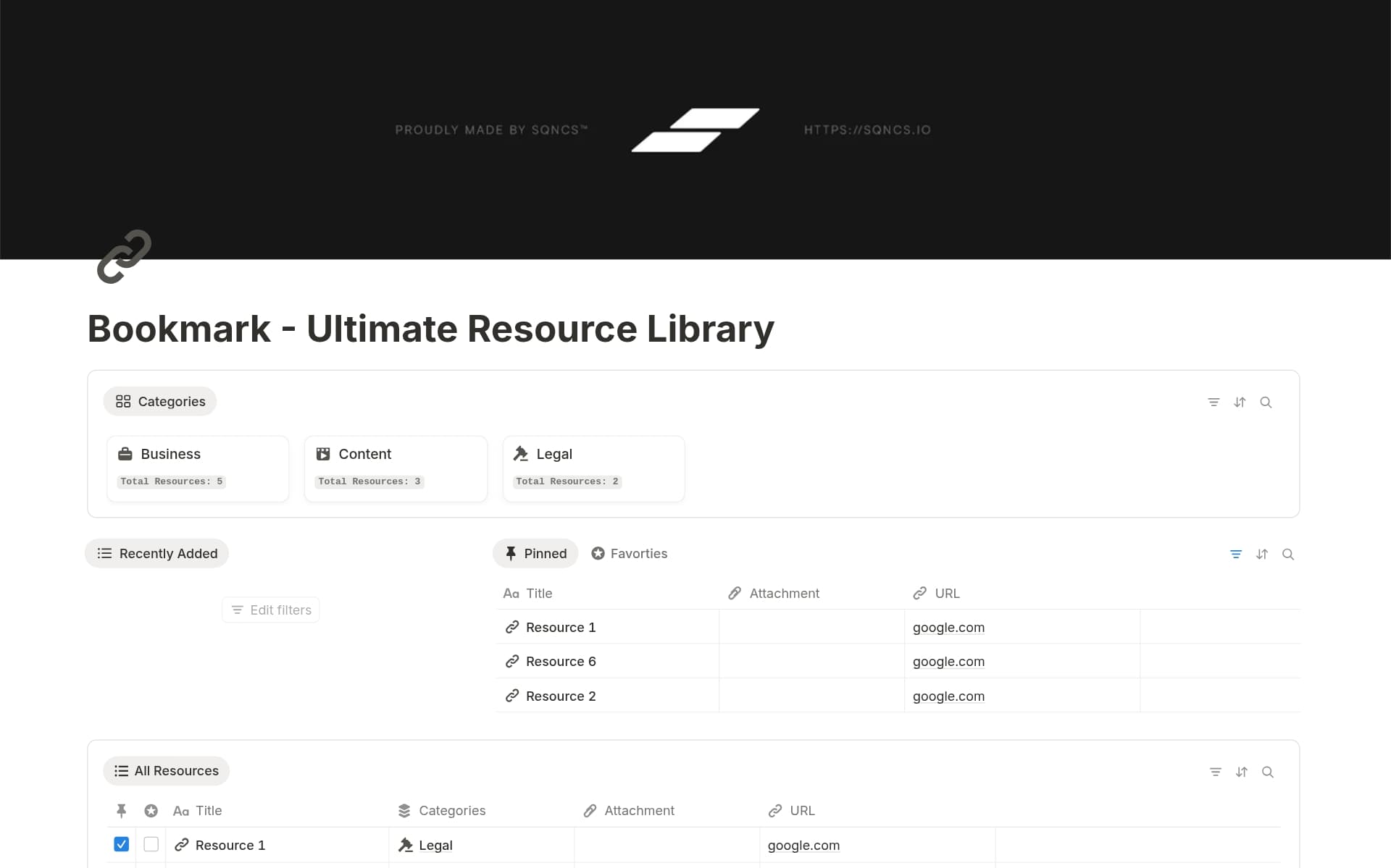 A template preview for Bookmark - Ultimate Resource Library