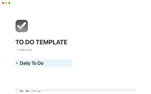 To Do Template