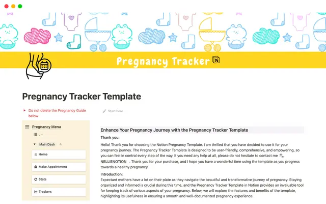 Pregnancy Tracker Template